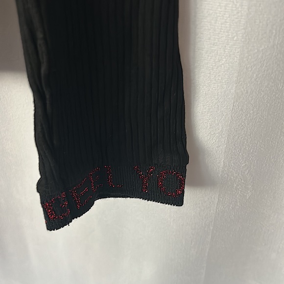 Desigual NWT “Feel Your Energy” Black Long Sleeve Shirt Top  **Size L** 🔥🔥 - Picture 4 of 5